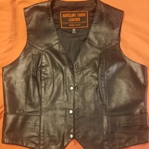 Antelope creek leather vest